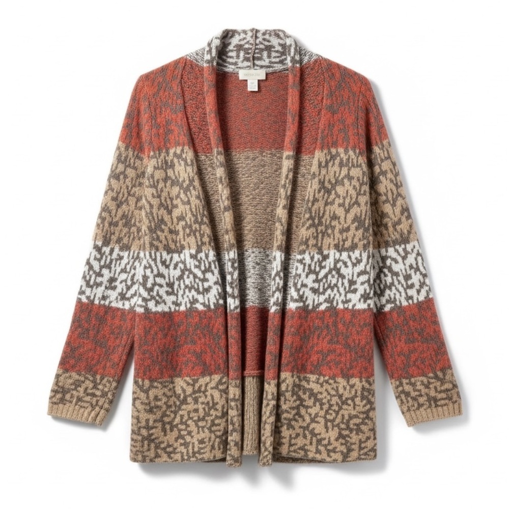 4/$20 Lucy & Laurel Open Front Alpaca Blend Knit Cardigan Sweater Small - Picture 2 of 5
